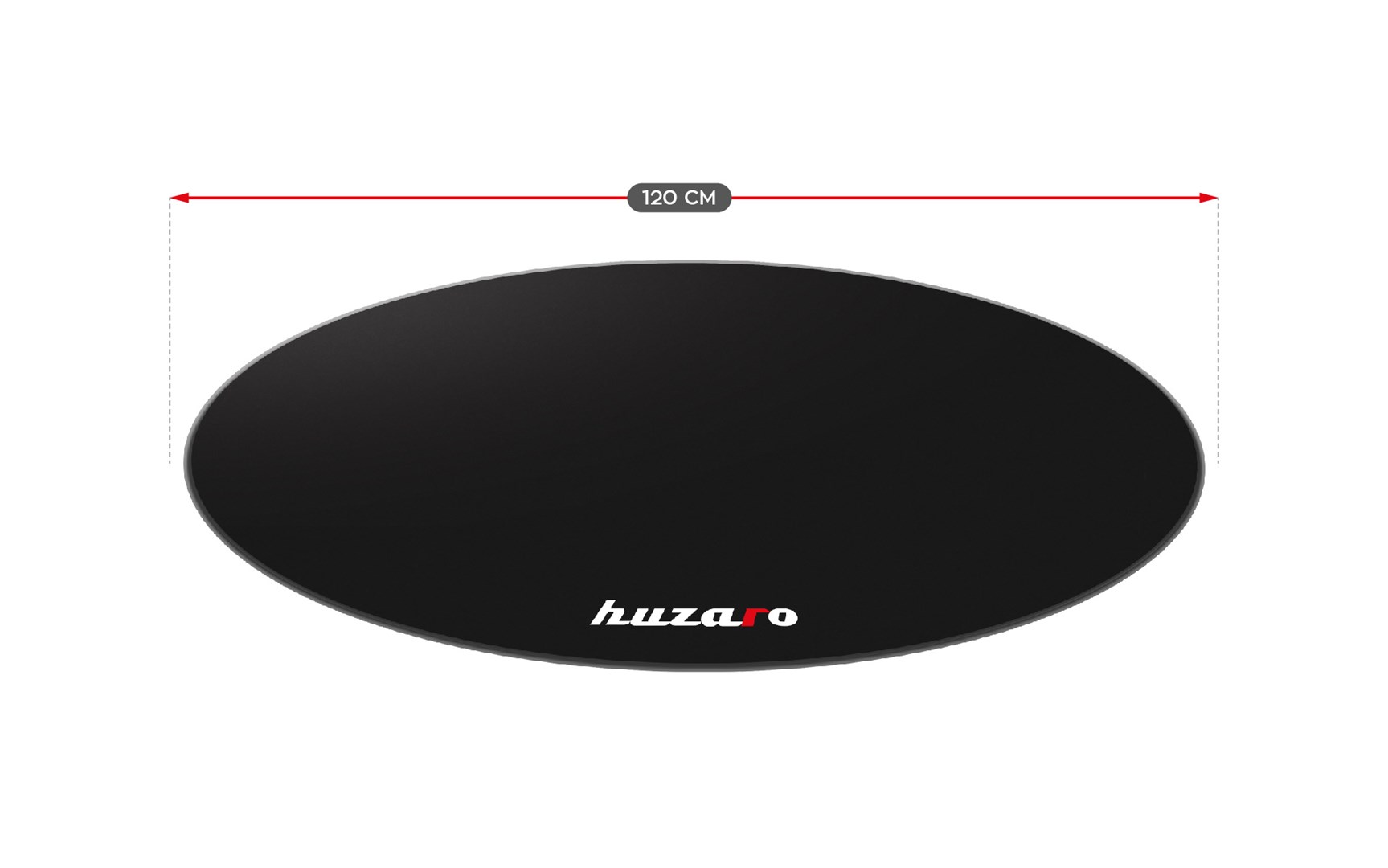 Tapet lojërash Huzaro FloorMat 3.0, 120x120cm, i zi 