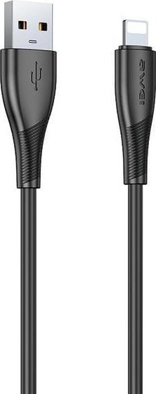 Kабел USB Awei CL-182L, USB во Lightning, 1m, црна
