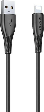Kабел USB Awei CL-182L, USB во Lightning, 1m, црна
