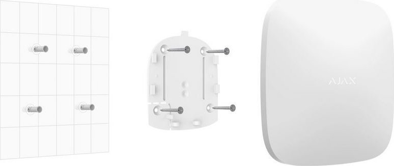 Qendër alarmi Ajax Hub 2 4G, TCP IP, pa tela, e bardhë