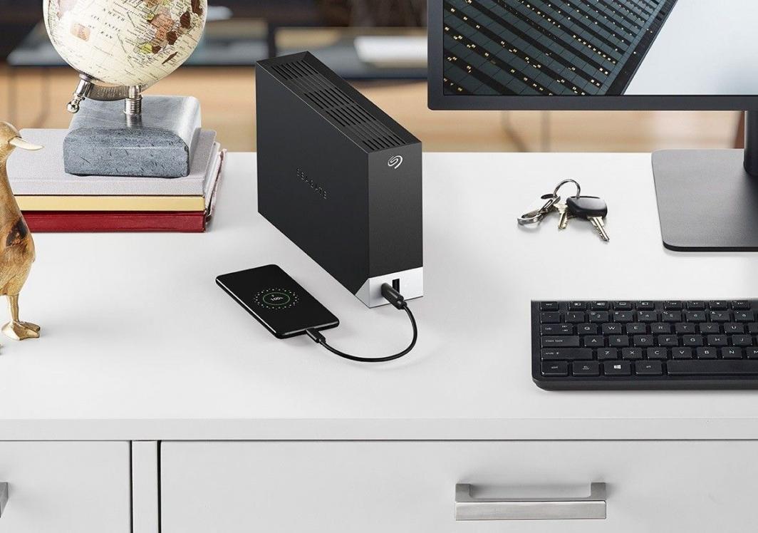 Disk i jashtëm Seagate One Touch Hub, 10TB, i zi/i argjend