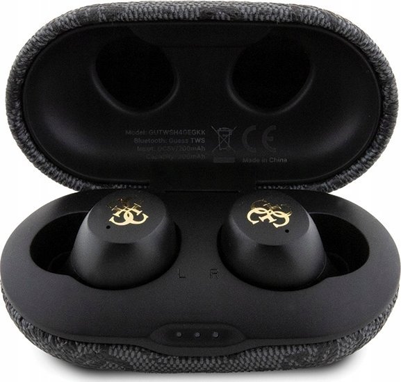 Безжични слушалки TWS Guess GUTWSP4EGK, Bluetooth 5.3, IPX5, црни