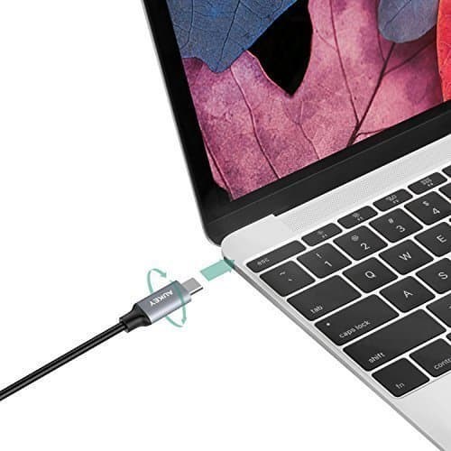 Kabllo Aukey, USB C / USB C, 1 m, e zezë