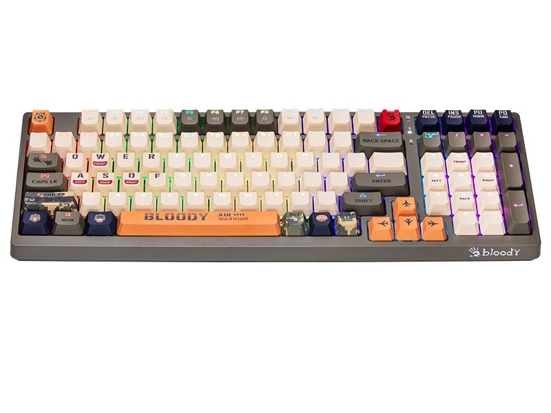 Tastierë mekanike Gaming A4 Tech BLOODY S98, USB, RGB, e gjelbër