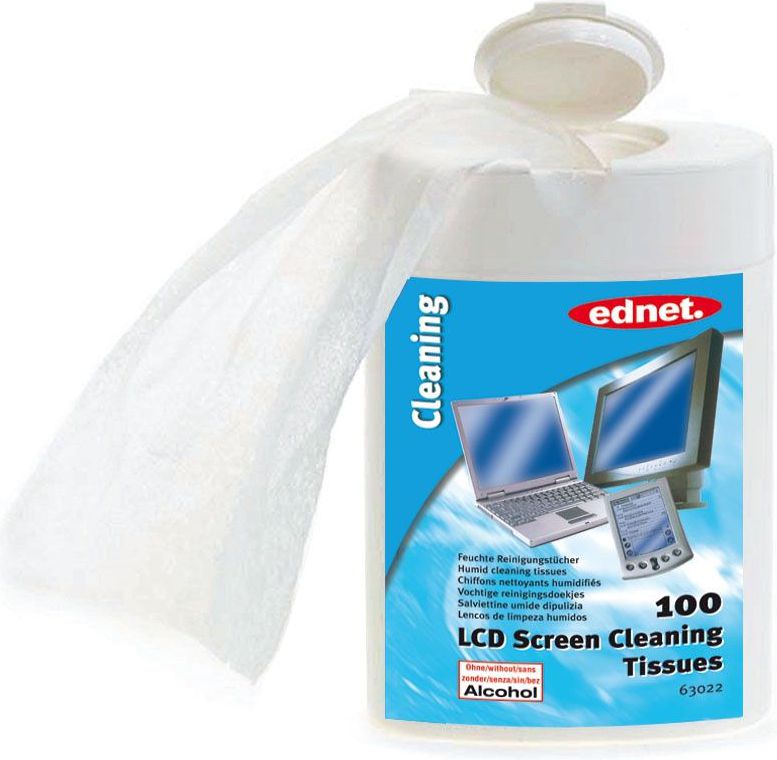 Peceta të lagura Ednet për ekrane LCD/TFT, 100 copë