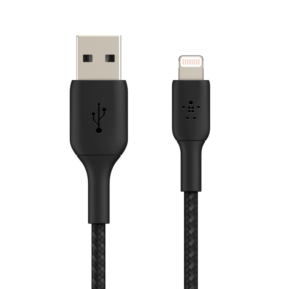 Kabllo karikimi Belkin BoostCharge, Lightning në USB-A, 6.6ft, e zezë 