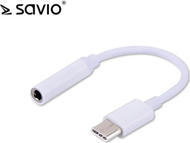 Përshtatës Elmak Savio SAVIO AK-35, USB-C në Jack 3.5mm, 12cm, i bardhë