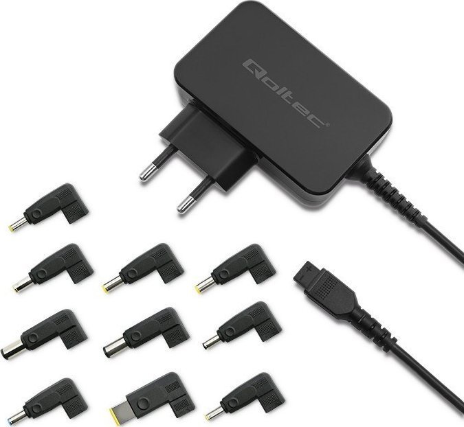 Karikues universal Qoltec 52414, 65W, 10 konektorë