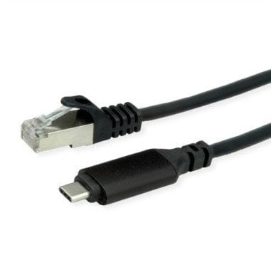 Adapter Roline USB C në Gigabit Ethernet, USB 3.2 Gen 2, 1m, i zi