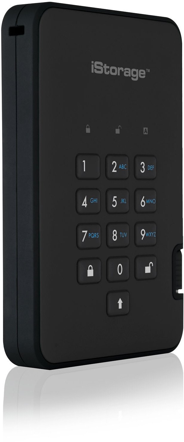 Hard disk i jashtëm iStorage DiskAshur, 4TB, enkriptim hardware AES 256 bit, i zi