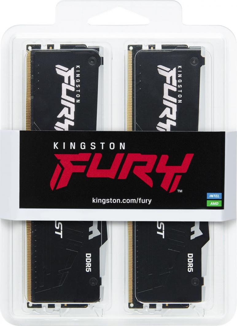 Module të memories Kingston Fury Beast RGB CL40 (KF552C40BBAK2-32), DDR5, 32GB, 5200MHz