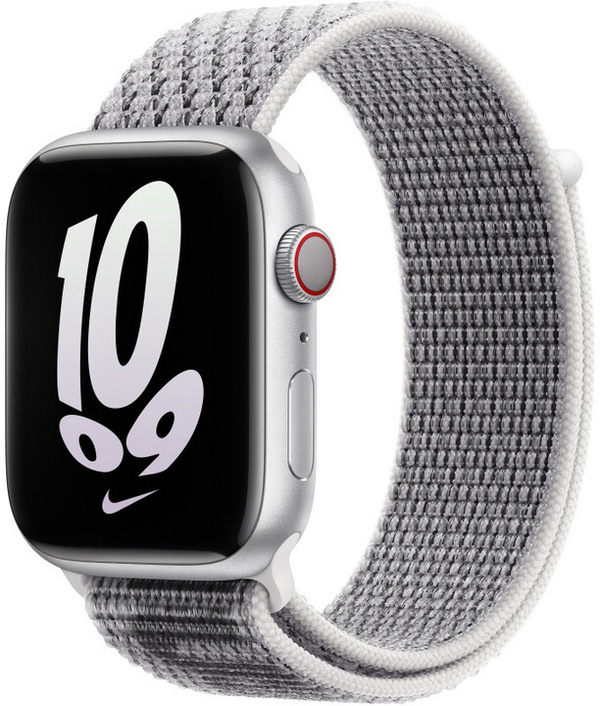 Apple Watch 45mm Nike Band, Summit White/Black Nike Sport Loop