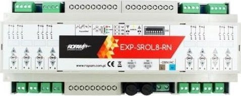 Модул за контрола на ролетни Ropam EXP-SROL8-RN, 8 канали, монтажа на DIN шина, сива