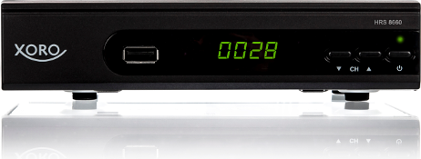 Marrës satelitor Xoro HRS 8660 HD, PVR, USB frontale, LAN, i zi