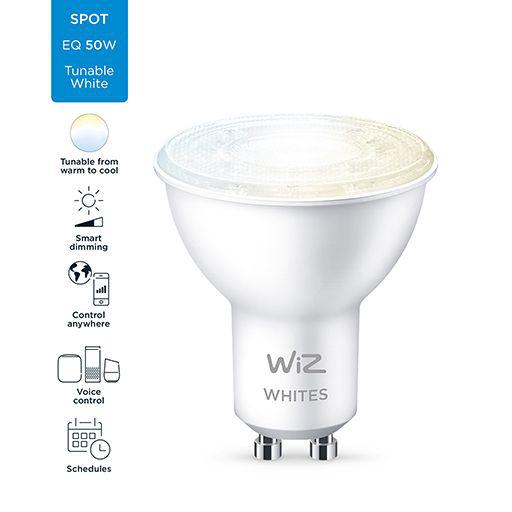Llambë e mençur LED Wiz Home Tunable White GU10, ekuivalente 50W, Wi Fi, e bardhë