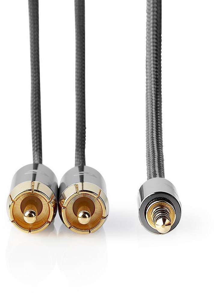 Аудио кабел Nedis Profigold, 5m, 2x RCA во 3.5mm, стерео