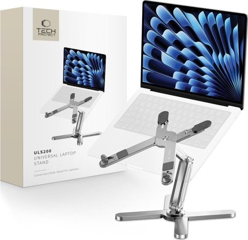 Стенд за лаптоп Tech-Protect ULS200, универзален до 16\", алуминиум, сребрена