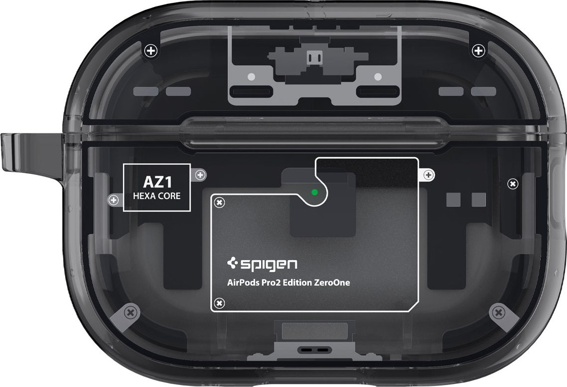 Mbështjellës për Apple AirPods Pro 2 Spigen Ultra Hybrid, e zezë