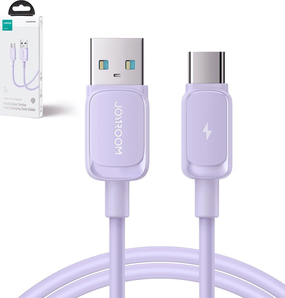 Kabllo USB Joyroom JYR761, USB A në USB C, 1.2 m, 3A, vjollcë