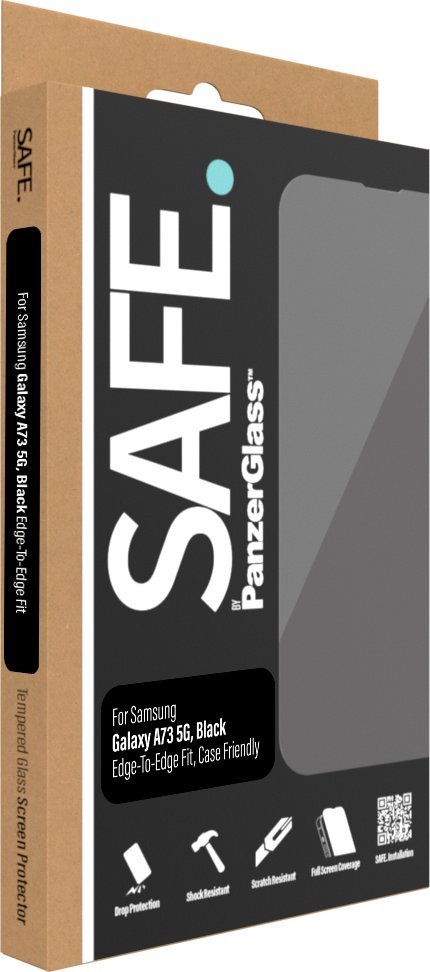 Заштита за екран од стакло PanzerGlass SAFE, за Samsung Galaxy A73 5G, со црна рамка
