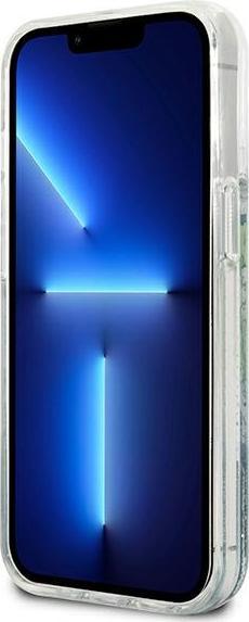 Futrollë telefoni Guess GUHCP13XLFLSN, për iPhone 13 Pro Max 6.7", Flower Liquid Glitter, e gjelbër