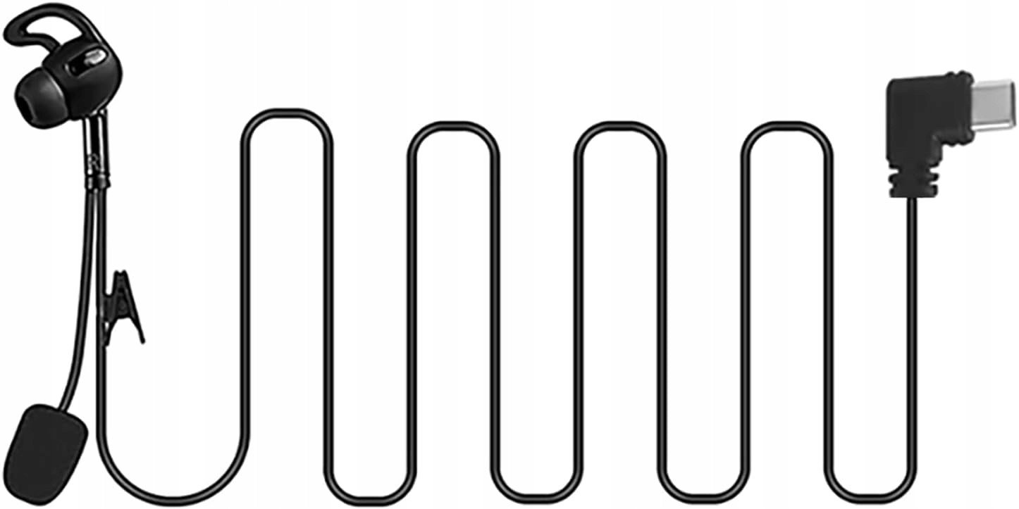 Kufje intercom për helmetë Ejeas Q8, 2 mikrofonë, USB C, e zezë