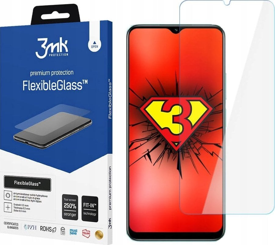Xham mbrojtës 3mk Hybrid për Realme C33, 0.3mm, 7H, transparent