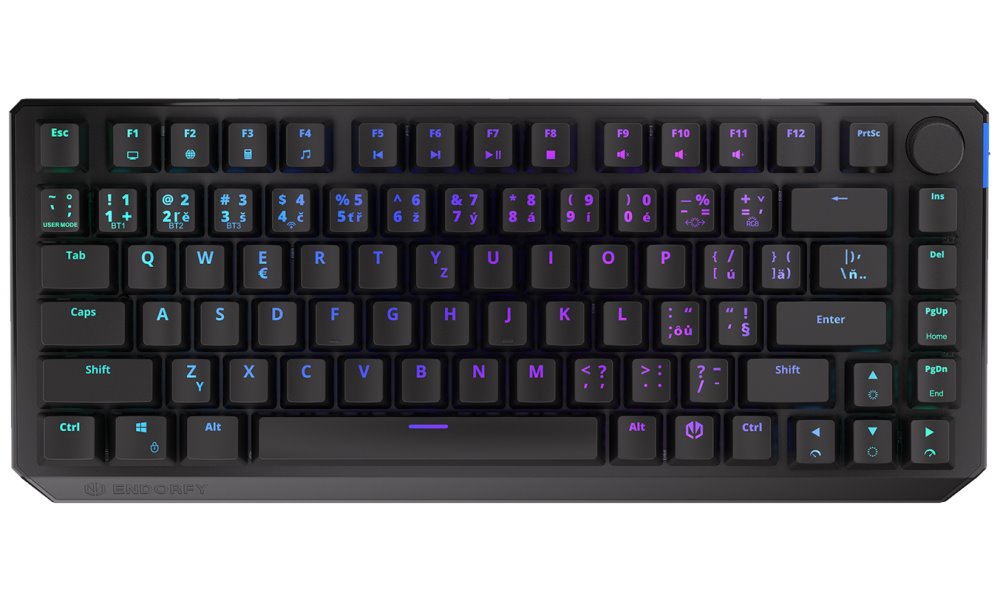 Tastierë Endorfy Thock 75% Wireless, CZ/SK, e zezë