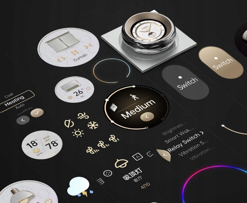 Çelës muri inteligjent Easygates Aqara Touchscreen Dial V1 EU, 2 kanale, ekran 2.08", i bardhë