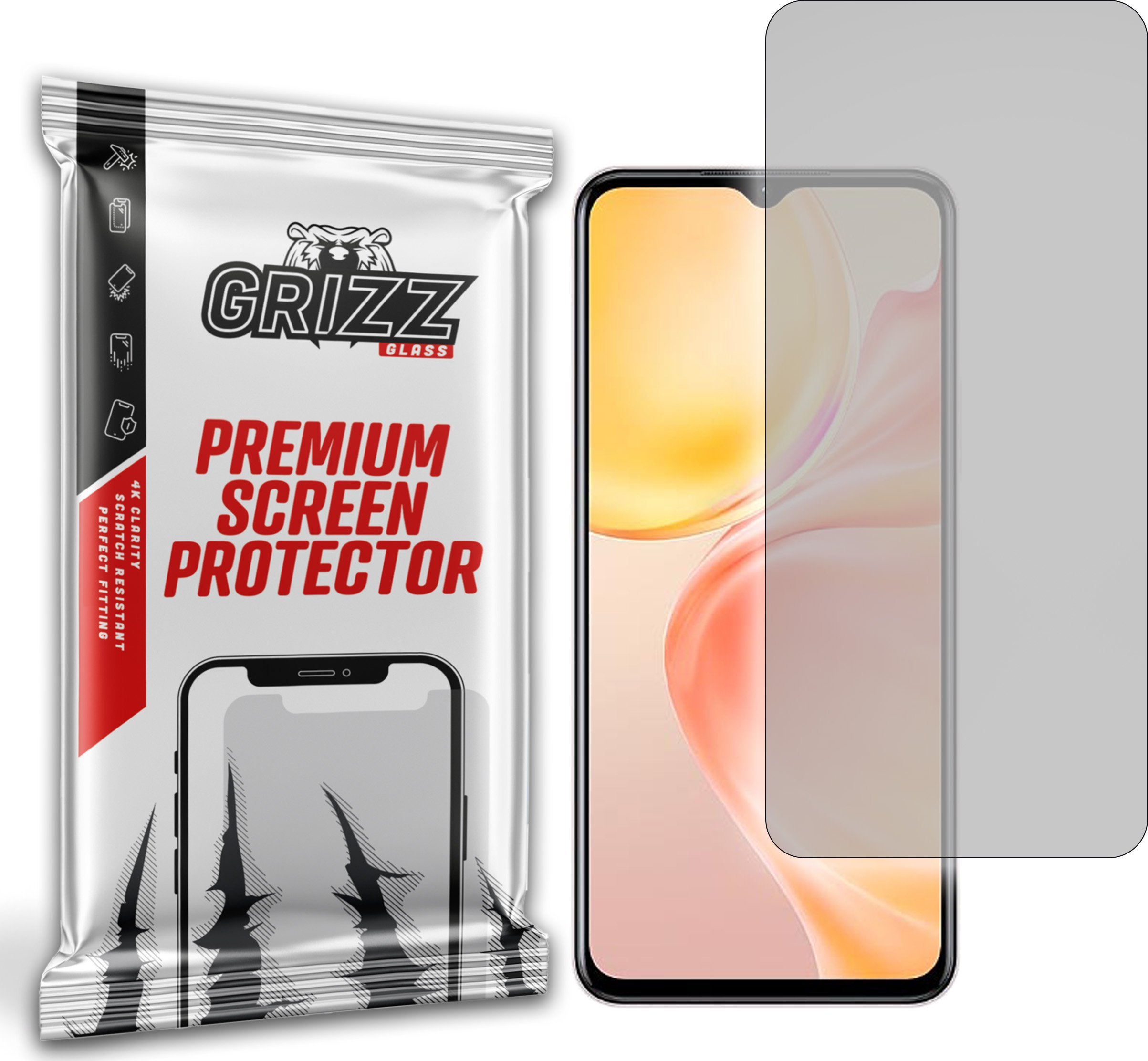 Fletë mbrojtëse matte GrizzGlass për Vivo Y52t, kundër gërvishtjeve, transparente