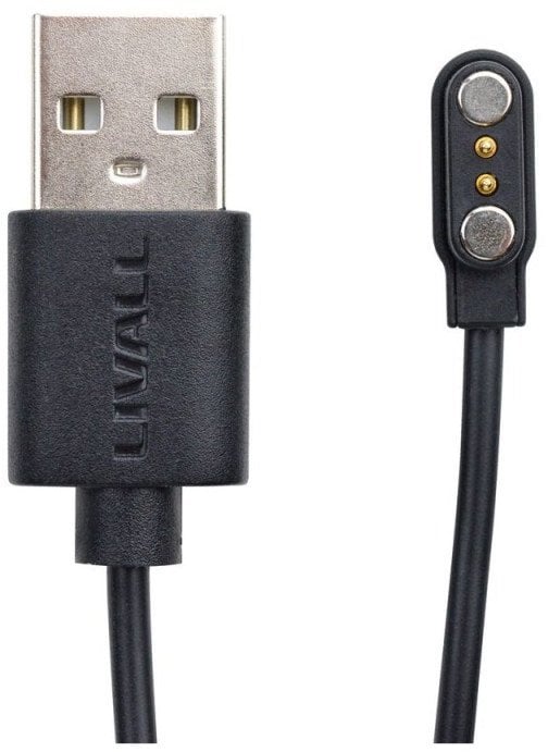 Kabllo karikues Livall Magnetic USB, magnetike, 110cm, e zezë