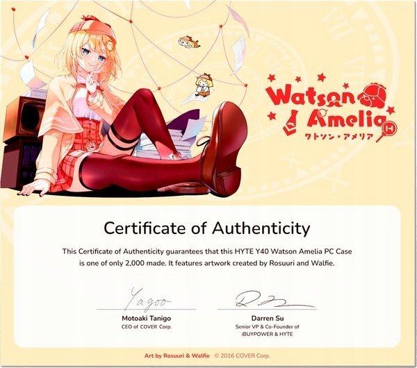 Kasë Hyte Y40 Amelia Watson Edition