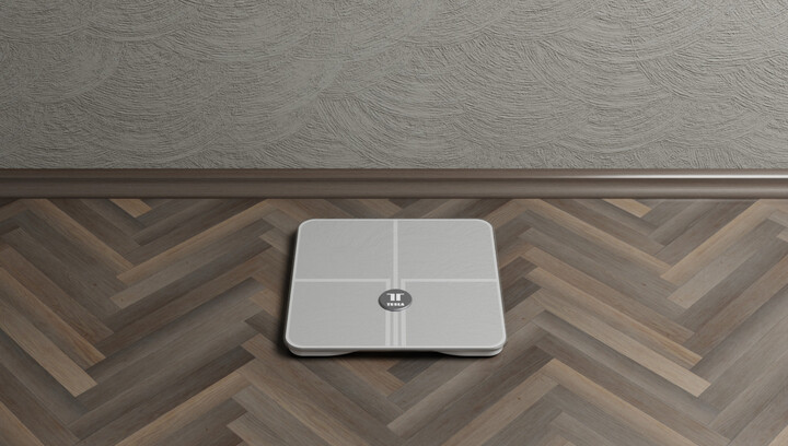 Peshore e mençur Tesla Smart Composition Scale Style Wi-Fi, e bardhë