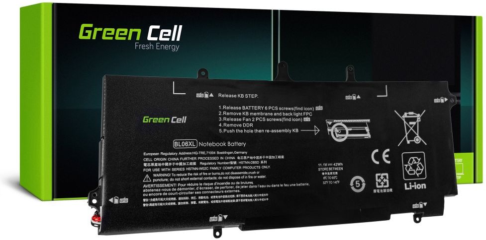 Bateria Green Cell për HP BL06XL HSTNN-DB5D EliteBook