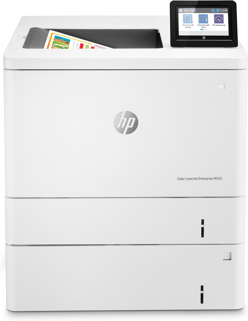 Printer HP Color LaserJet Enterprise M555x, lazer me ngjyra, i bardhë