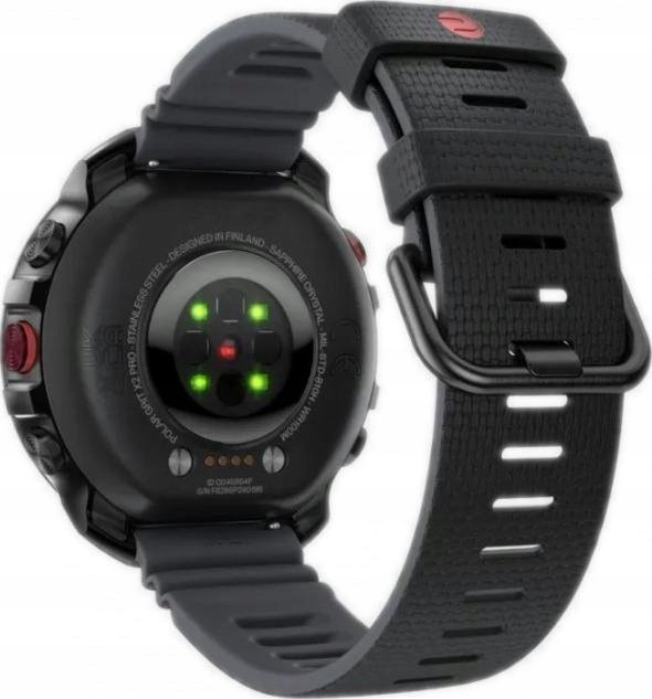 Ora sportive Polar Grit X2 Pro, GPS me frekuencë të dyfishtë, ekran AMOLED, e zezë