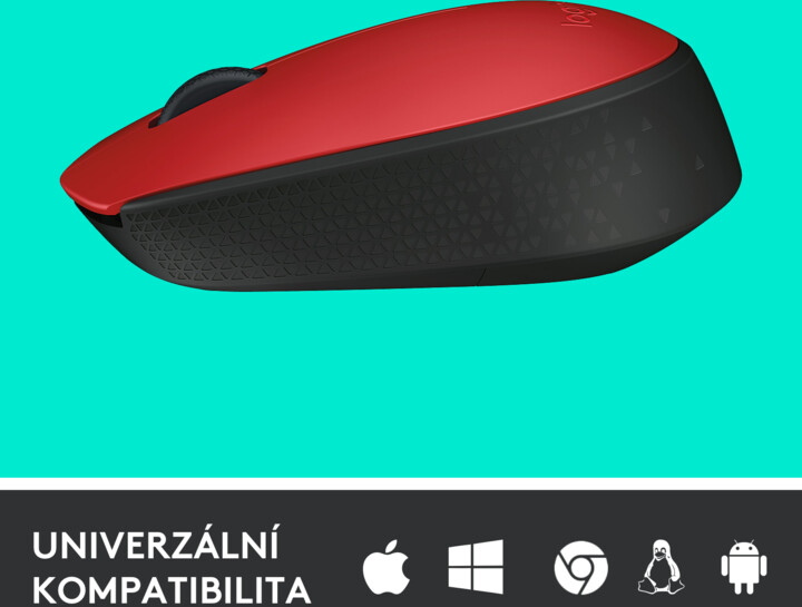 Maus Logitech M171, i kuq