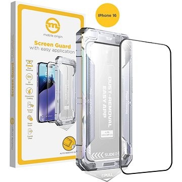Mbrojtës ekrani Mobile Origin Yellow, xham i temperuar, për iPhone 16, transparent