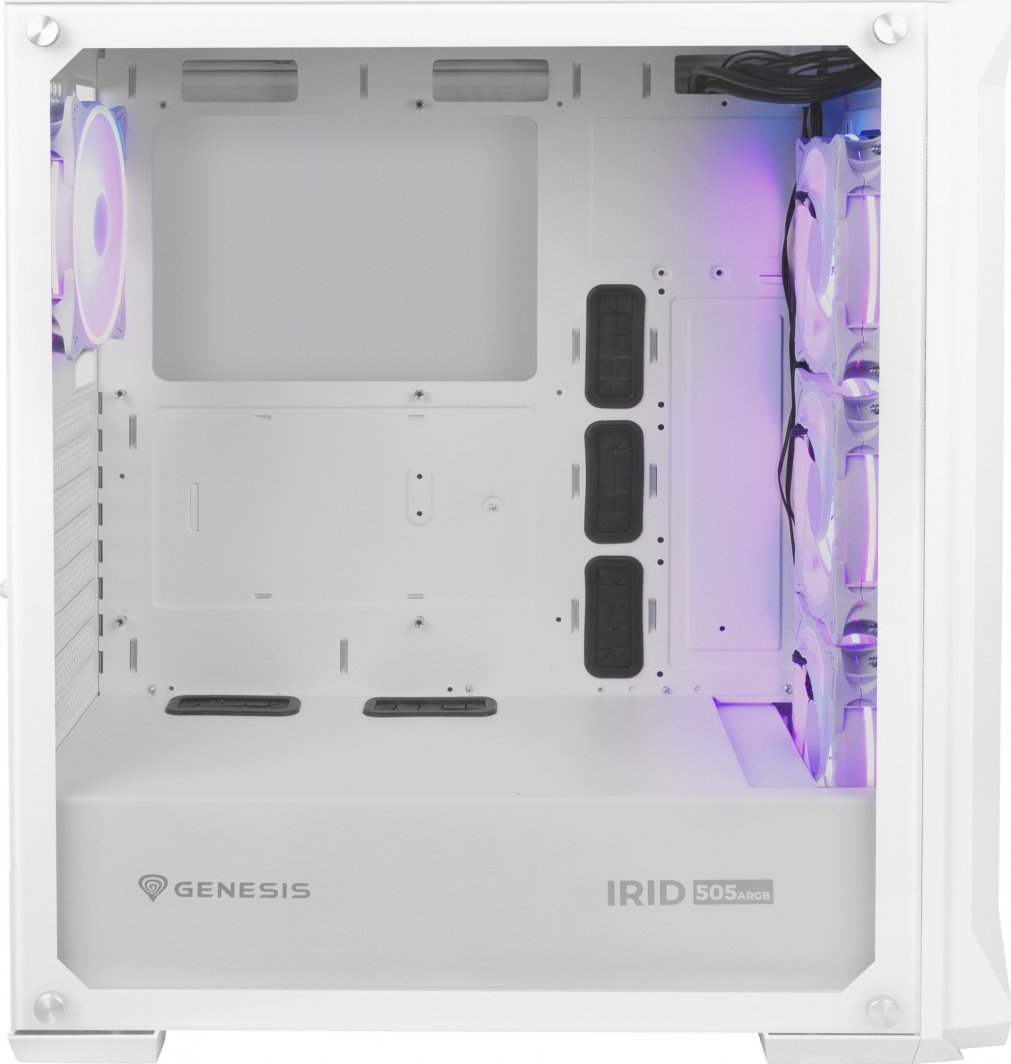Куќиште за компјутер Genesis Irid 505 ARGB V2, бела боја