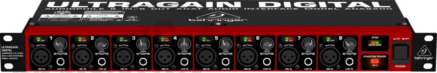 Paraforcues mikrofoni Behringer 000-ATL02-00010, 8 kanale, 24 bit 48 kHz, i zi