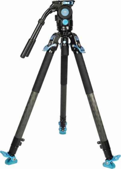 Tripod video Sirui SVT75 Lite SVH15, alumini dhe fibra karboni, blu