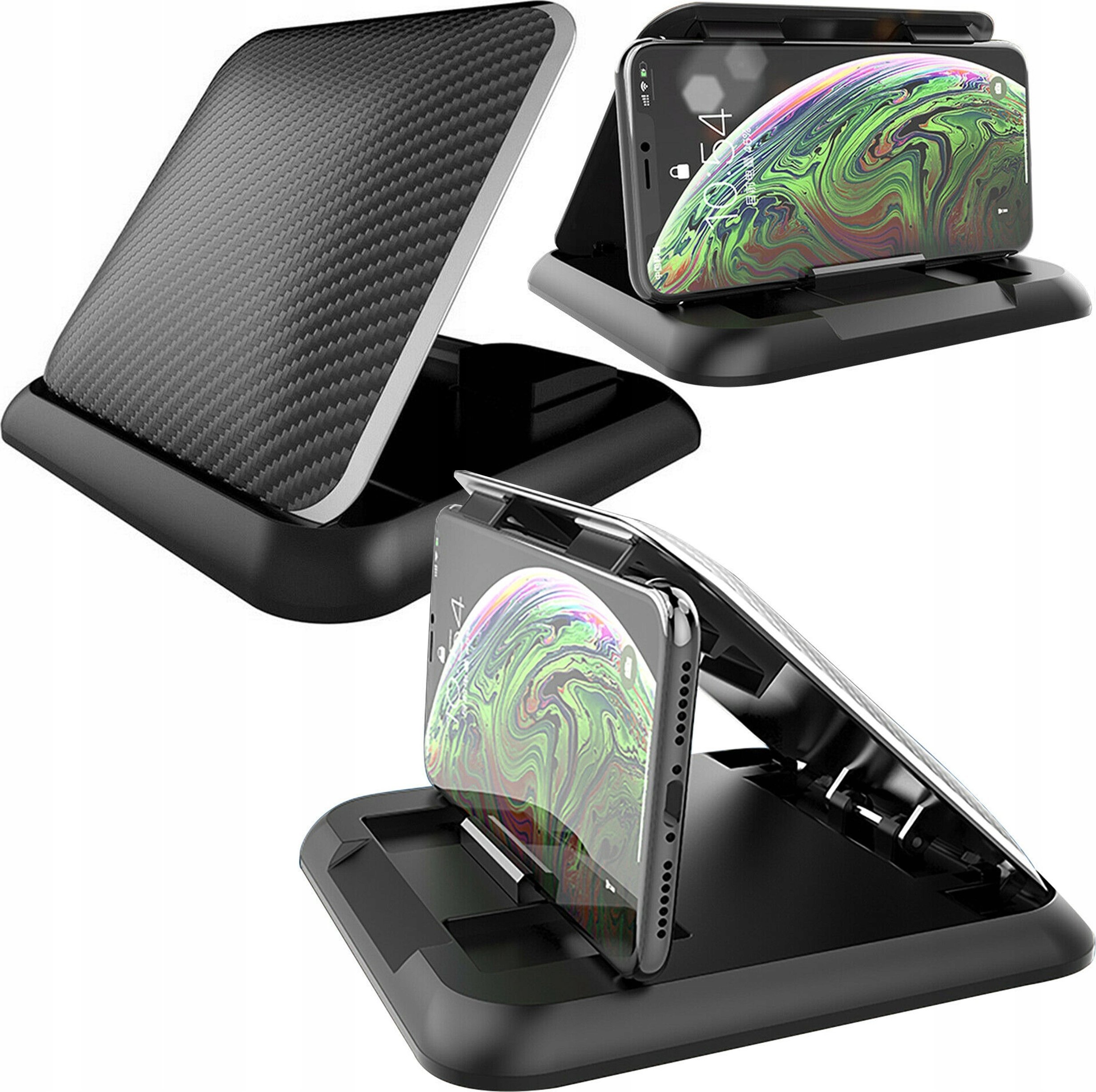 Mbajtëse telefoni për veturë For Cockpit 51J, për pult, për telefona deri 7", e zezë