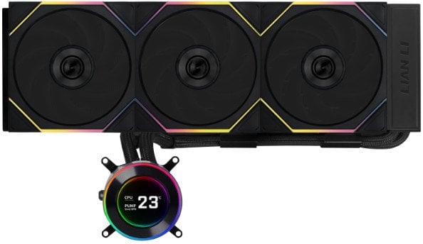 АИО ладилник за процесор Lian Li Hydroshift II LCD C 360TL, 360mm, IPS екран 2.1\", црн