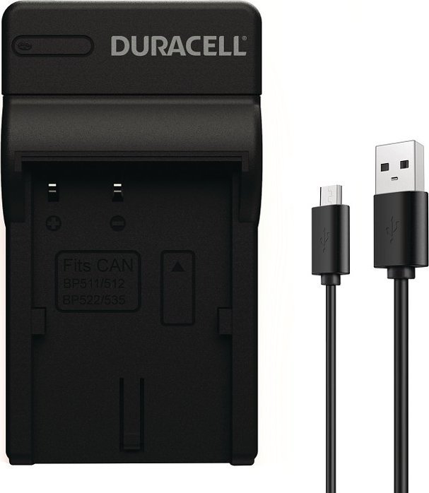 Полнач за камера Duracell DRC511 BP-511, со USB кабел, црн