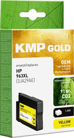 Патрони со боја KMP GOLD HP 963XL 3JA29AE, 2000 страници, жолта