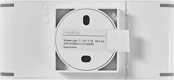 Mbajtës mural universal për tablet, 7–12", rrotullim 360°, i bardhë gri