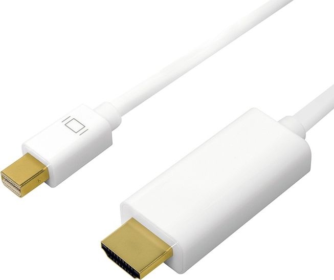 Kabllo LogiLink (CV0125) DisplayPort Mini - HDMI, 5m, e bardhë
