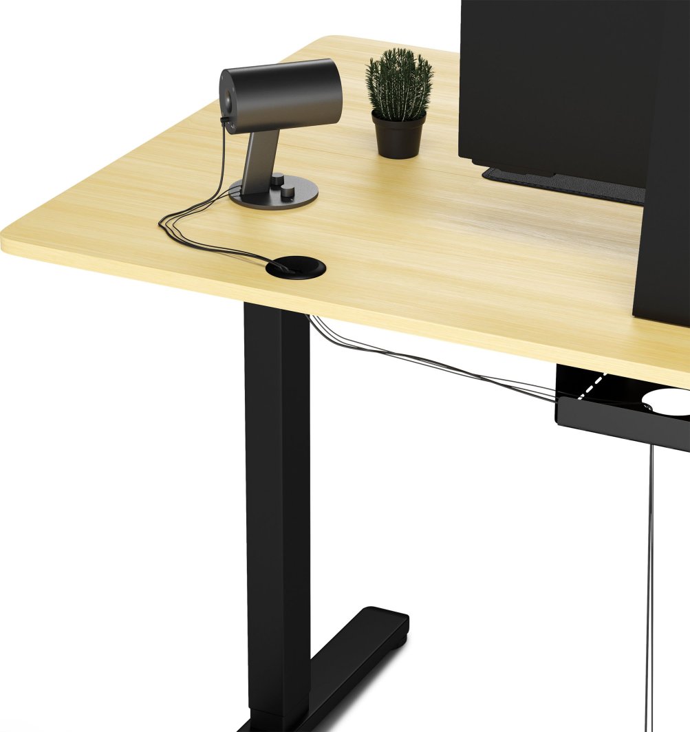 Tavolinë SENSE7 Nojo, 140cm x 70cm, e zezë/ druri e lehtë