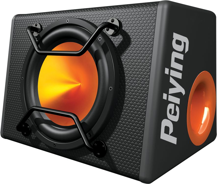 Nënvufer për veturë PeiYing PYBB300X, me amplifikator të integruar, i zi