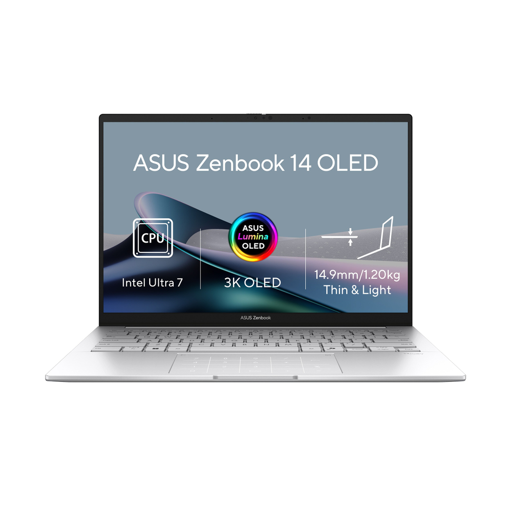 Laptop ASUS Zenbook 14 OLED (UX3405), 14", Intel Core Ultra 7, 32GB RAM, 1TB SSD, Intel Arc 140T, i bardhë